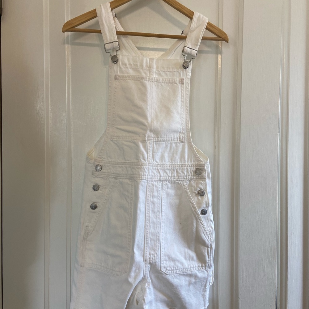 Madewell denim oversized shortalls NWT - Picture 2 of 5